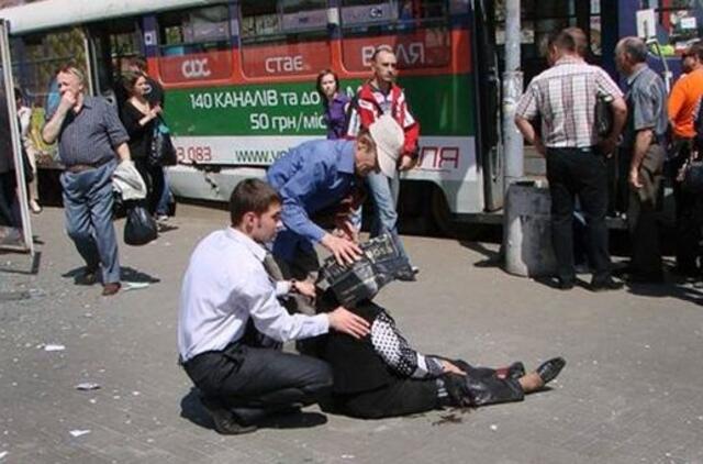 Ukrainoje po sprogimų serijos sužeisti 27 žmonės