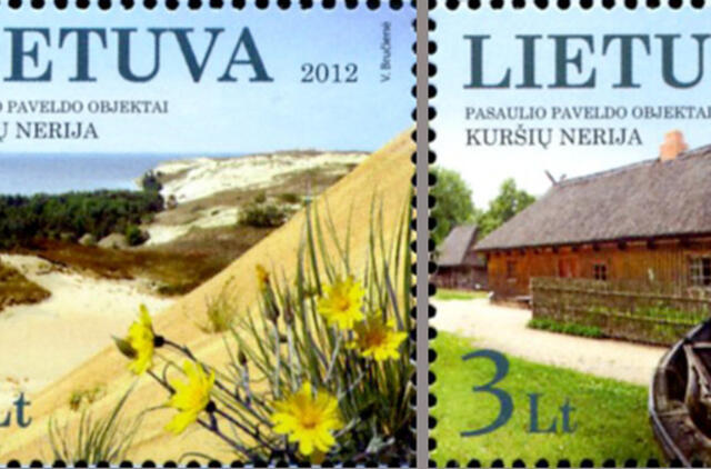 Kuršių nerija - naujuose pašto ženkluose