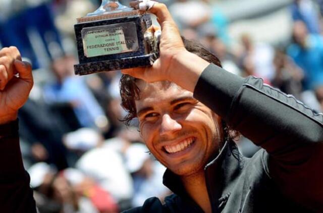 Rafaelis Nadalis šeštą kartą laimėjo turnyrą Romoje