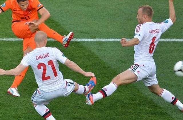 Danai sensacingai nugalėjo Olandijos rinktinę