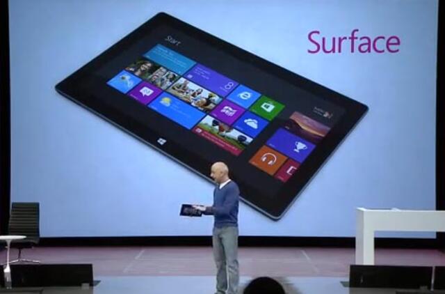 "Microsoft" naujoji planšetė "Surface" "užlūžo" per pristatymą