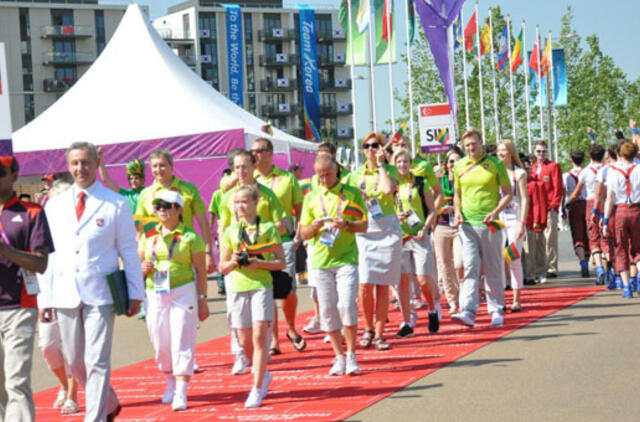 Londono olimpiniame kaimelyje pakelta Lietuvos vėliava