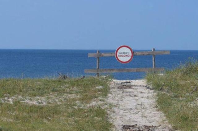 Vaikys nelegalius poilsiautojus iš pajūrio