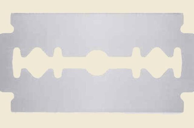 Suimtasis prarijo skutimosi peiliuko nuolaužas