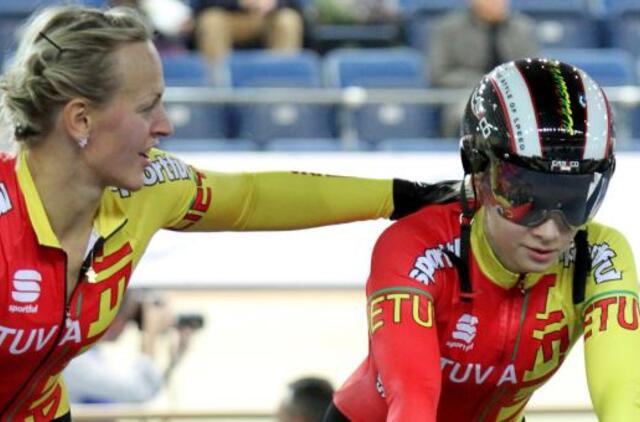 Dviratininkės S. Krupeckaitė ir G. Gaivenytė Europos treko čempionate iškopė į finalą