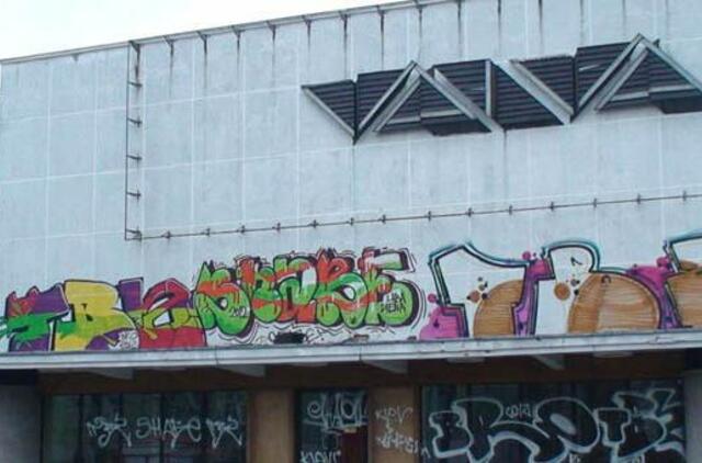 Klaipėdoje sulaikyta vandalų grafitininkų gauja