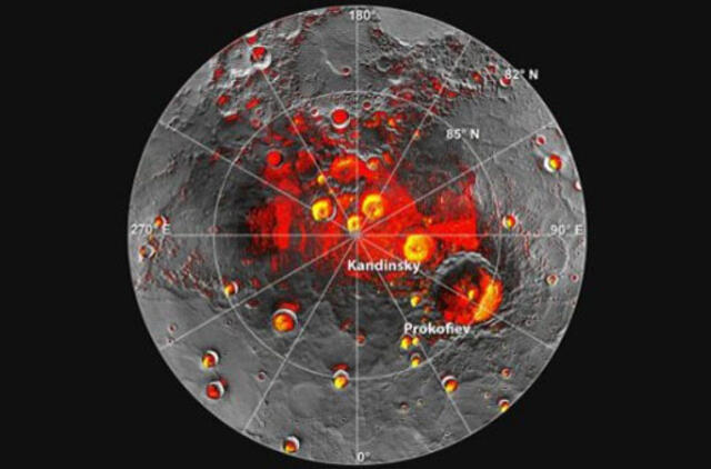 NASA: Merkurijuje – milijardai ar net trilijonai tonų sušalusio vandens