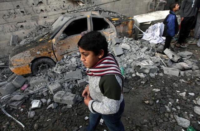 Per žydų karinę operaciją Gazos ruože jau žuvo daugiau kaip 80 palestiniečių