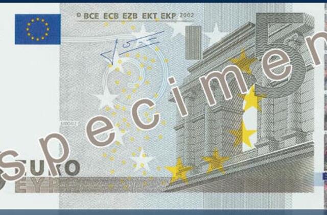 Pristatoma antroji eurų banknotų serija "Europa"