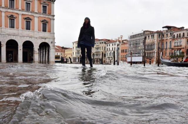 Venecijoje - didžiausias potvynis per dvejus metus