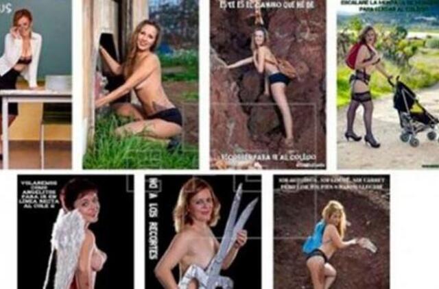 Ispanės mamos pozavo erotiniam kalendoriui dėl mokyklinio autobuso