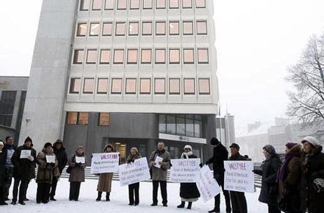 Po Klaipėdos uosto vadovų langais - protestas