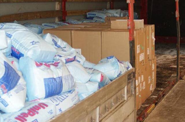 1,6 mln. litų vertės cigarečių kontrabanda buvo užpilta druska