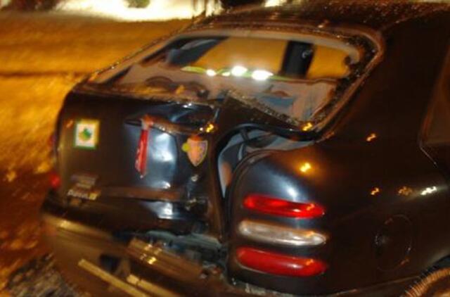 Po smūgio į medį liko tik "Žalias lapas" (foto)