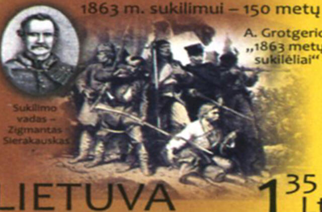 1863 metų sukilimas bus pavaizduotas ir pašto ženkle