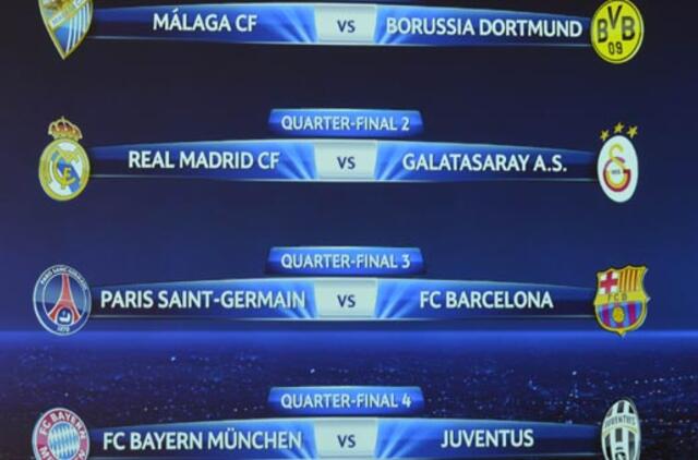 Ištraukti Čempionų lygos ketvirtfinalio burtai