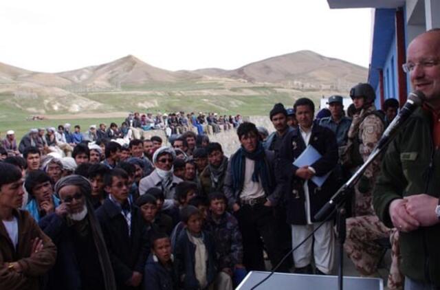 Ministras teigia, kad Goro provincijos žmonės dėkoja Lietuvos kariams