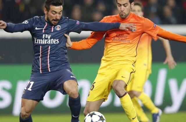 "Paris Saint-Germain" futbolininkai išplėšė lygiąsias prieš "FC Barcelona"