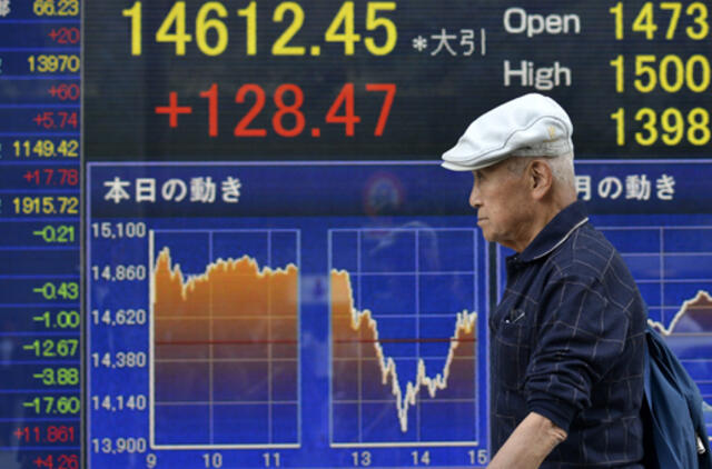 Azijos akcijų rinka atsigauna po staigaus nuosmukio