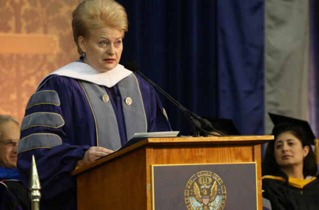 Lietuvos Prezidentei suteiktas Džordžstauno garbės daktarės vardas