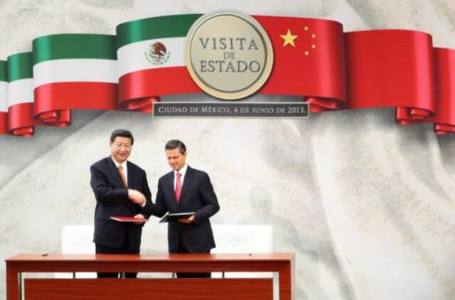 Meksikos ir Kinijos prezidentai susitarė plėsti santykius ir prekybos ryšius