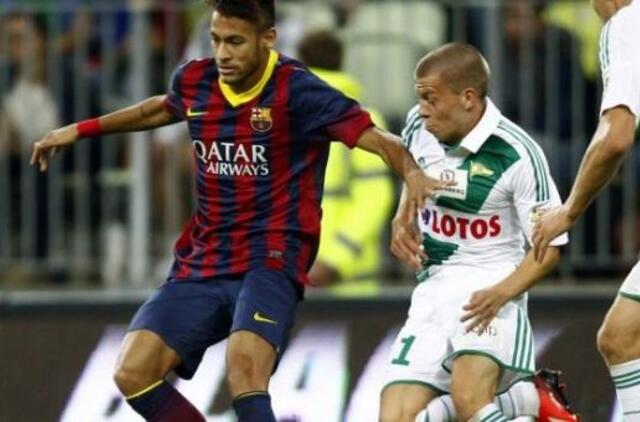 "Barcelona" Gdanske nesugebėjo įveikti vietos "Lechia" ekipos (video)