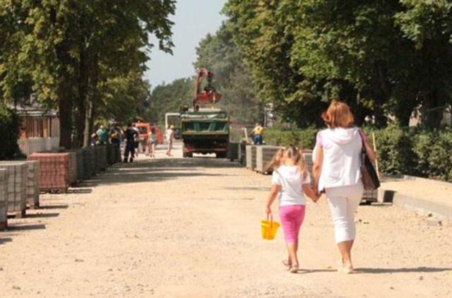 Gatvių remontas smogė verslininkams