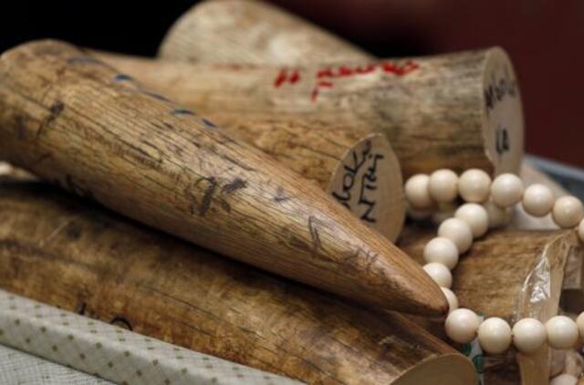 Bankoko oro uoste konfiskuota 105 kilogramai dramblio kaulo