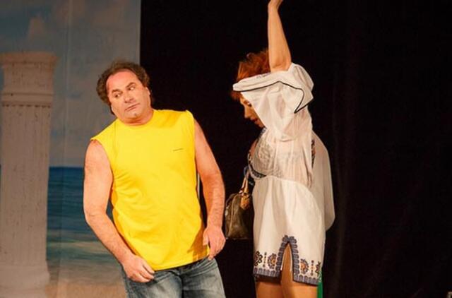 Jelena Vorobej, Semionas Strugačiovas ir Andreus Fedorcovas - spekaklyje "Itališka meilė"