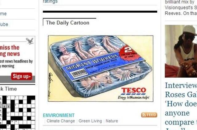 Karikatūrą išspausdinusio "The Independent" redaktorius: tai nebuvo migrantų kritika