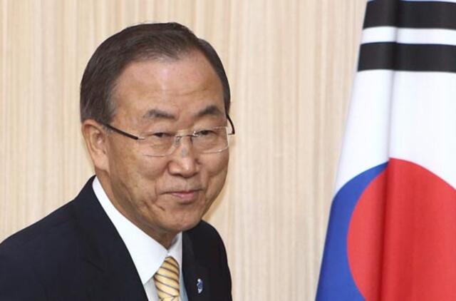 Negalima atidėlioti galimų cheminių atakų Sirijoje tyrimo, pareiškė Pan Gi Munas