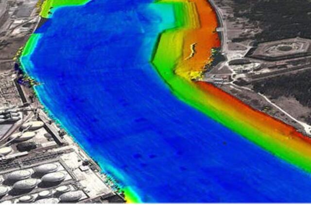 Sudarytas Klaipėdos uosto dugno žemėlapis
