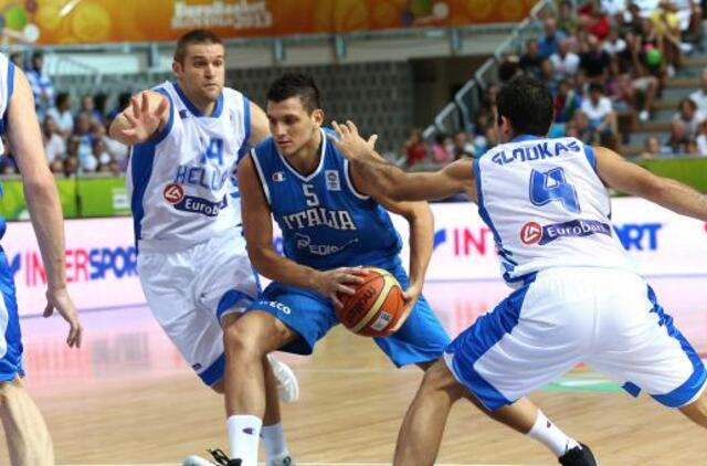 Italijos krepšininkai įveikė graikus ir iškovojo ketvirtąją pergalę