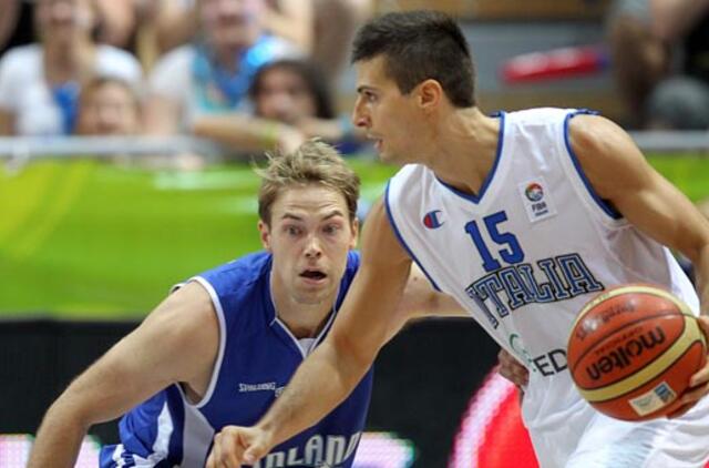 Italijos krepšininkai įveikė Suomijos krepšininkus ir iškovojo trečiąją pergalę