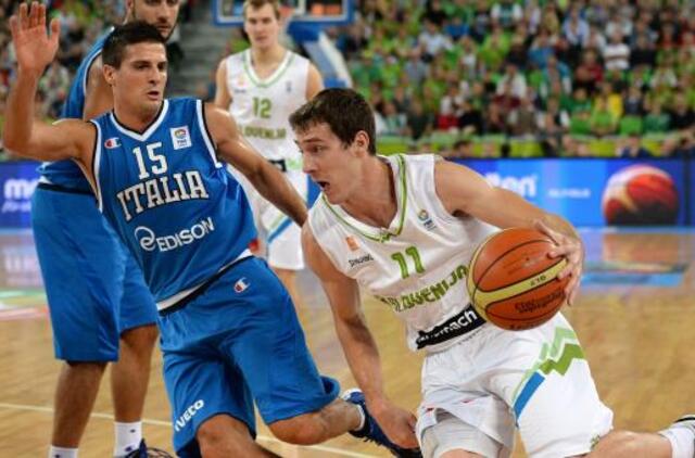 Italijos krepšininkai nusileido slovėnams ir patyrė pirmąją nesėkmę
