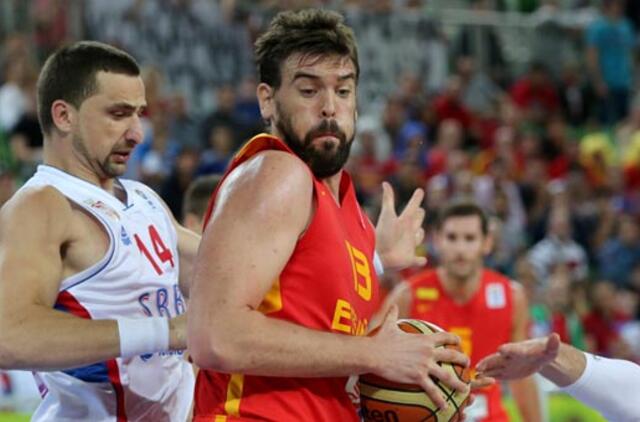 Pirmasis ketvirtfinalis: Ispanija sutriuškino serbus 90:60