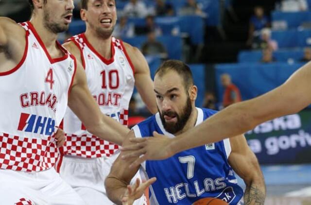 Po dviejų pratęsimų kroatų įveikti graikai važiuoja namo, lietuvių varžovai - ispanai arba italai