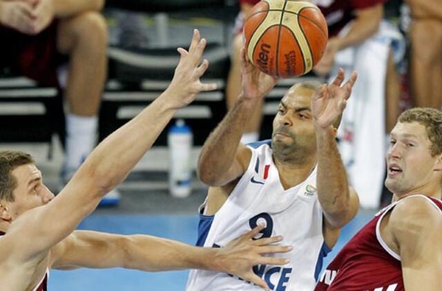 Prancūzijos krepšininkai nugalėjo latvius ir Lietuvai atvėrė kelią į ketvirtfinalį