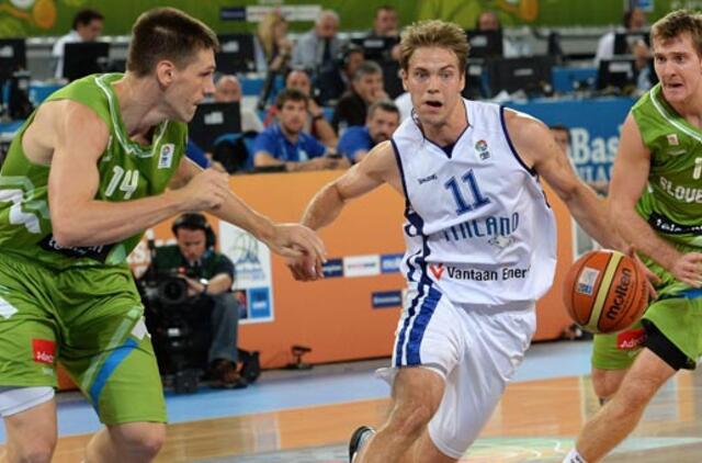 Slovėnijos krepšininkai antrąjį Europos čempionatą užbaigė pralaimėjimų suomiams