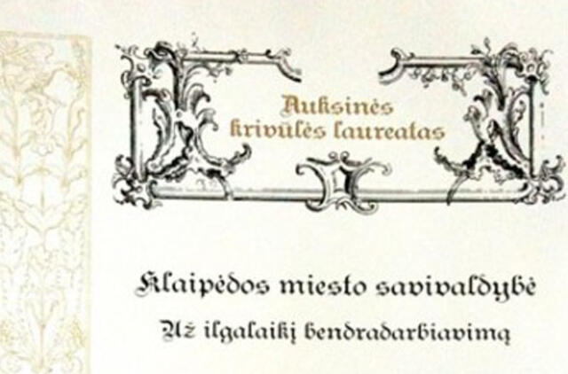 Klaipėda pelnė "Auksinės krivūlės" apdovanojimą