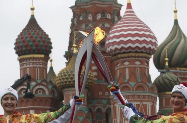 Kremliuje buvo trumpam užgesusi olimpinė ugnis
