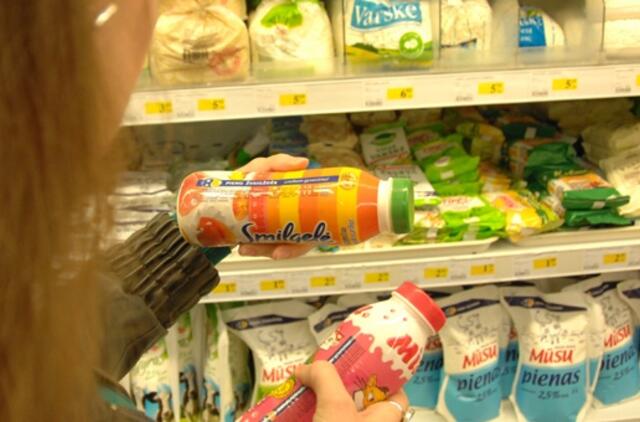 Prekybos centruose lietuviški pieno produktai negraibstomi
