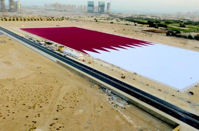 Katare išskleista didžiausia pasaulyje vėliava