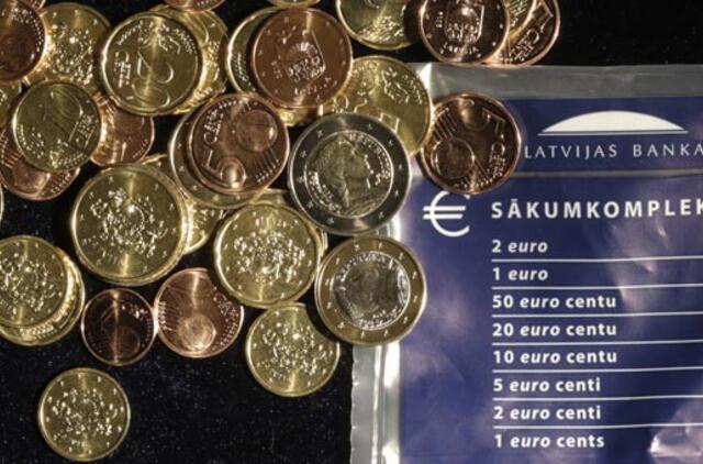 Latvijoje pradėta prekiauti pirmaisiais euro komplektais