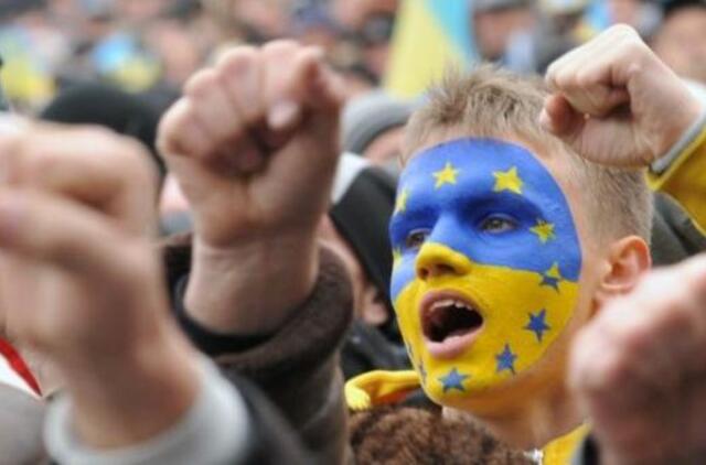 Mitinguotojai užblokavo Ukrainos Vyriausybės pastatą