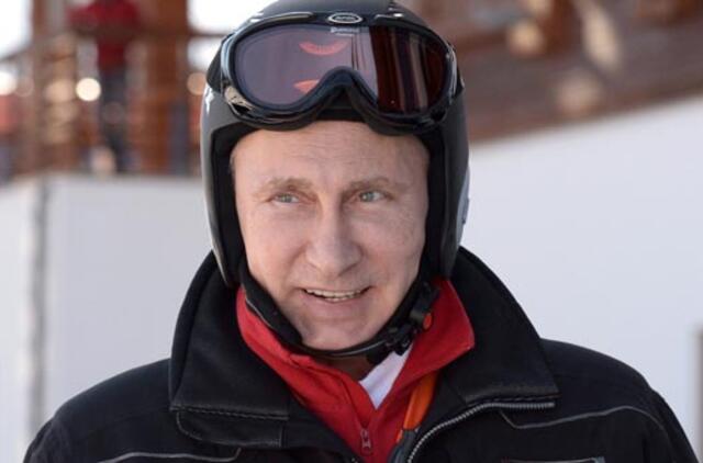 Vladimiras Putinas prieš žiemos olimpines žaidynes išbandė slidinėjimo trasas Sočyje