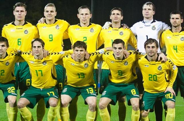Lietuvos futbolo rinktinė pasaulio reitinge pakilo į 102-ąją vietą