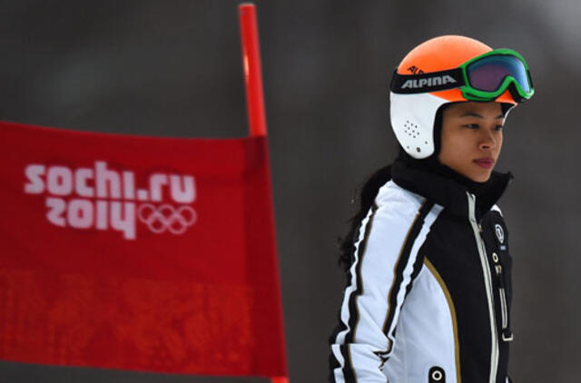 Paskutinę vietą didžiojo slalomo rungtyje olimpiadoje užėmusi smuikininkė Vanesa Mei patenkinta savo pasirodymu