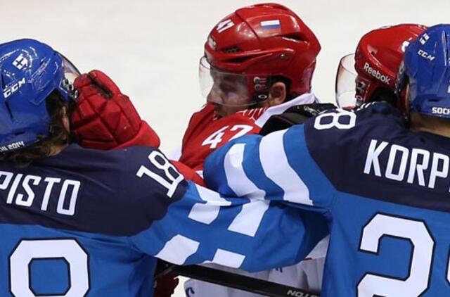 Suomijos ledo ritulininkai olimpinių žaidynių ketvirtfinalyje eliminavo rusus