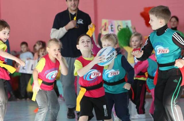 Darželinukams - smagios regbio varžybos